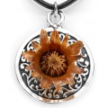 Rose of Bethlehem Round Silver Necklace